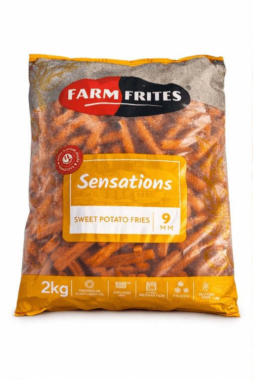 Frytki z batatów Farm Frites 9 mm 2 kg mrożone – TwojeRybki.pl