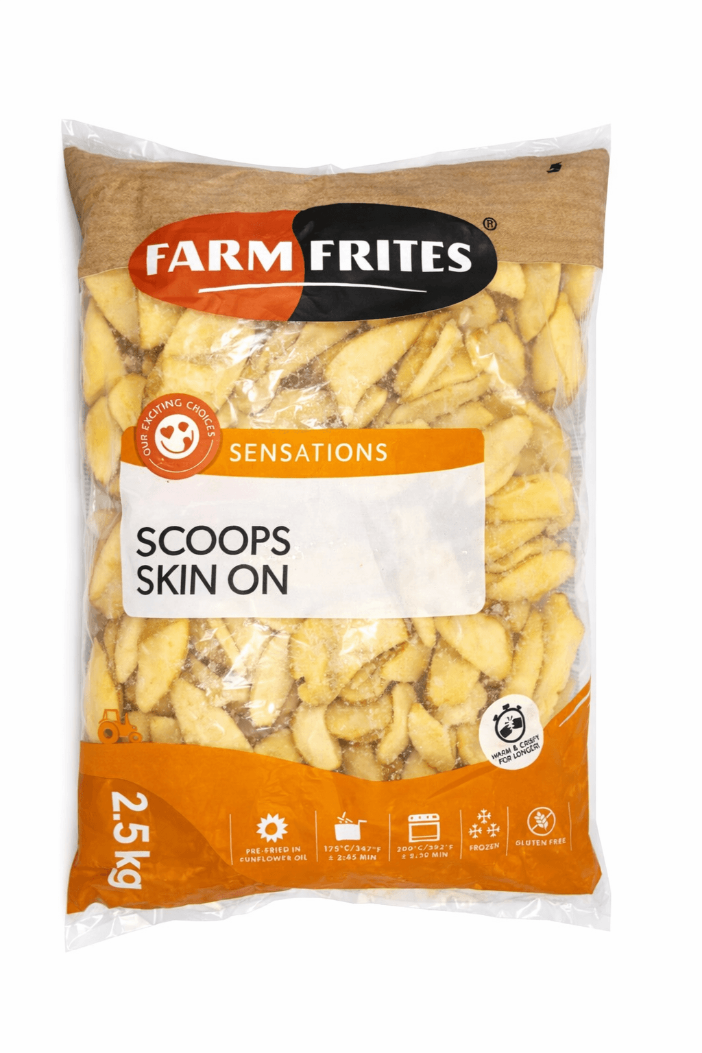 Scoopsy Skin On Farm Frites 2,5 kg – ziemniaczane łódeczki ze skórką mrożone